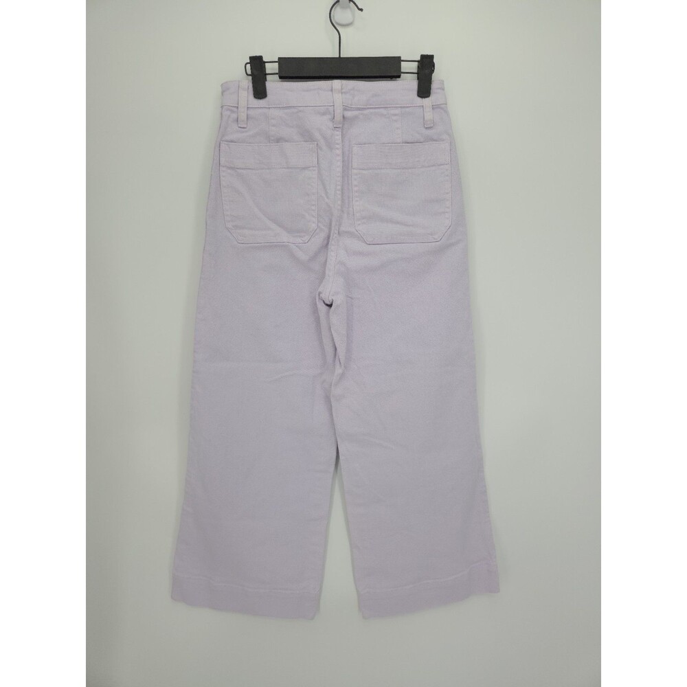 Madewell Womens Emmett Crop Wide Leg Denim Pants Lilac Purple Size 26 - Picture 2 of 4